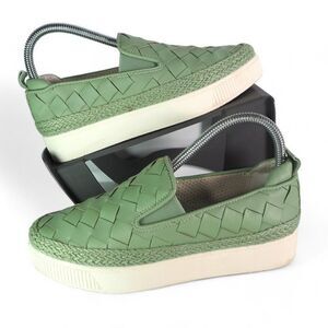 Franco Sarto Homer 3 Platform‎ Woven Slip-on Sneakers "Spearmint" Women's 6M